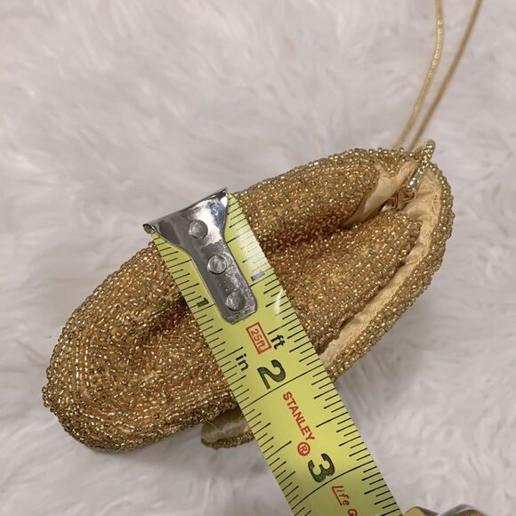 HAND MADE beaded evening bag/clutch flap snap closure goldtone strap women’s - Picture 10 of 12